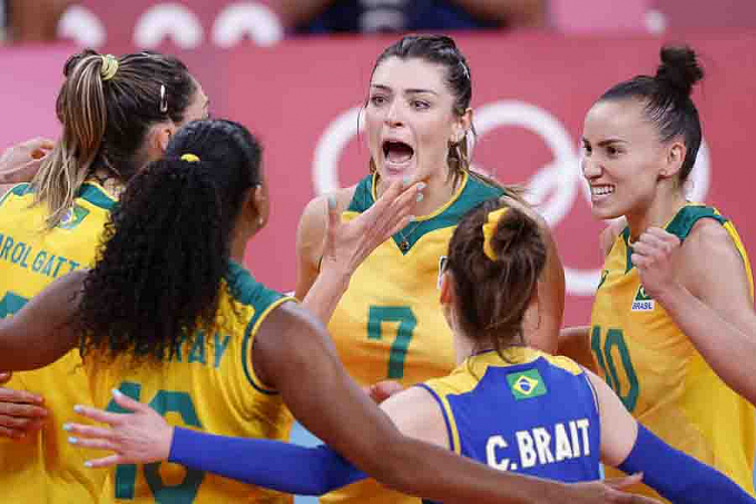 Meninas do vôlei batem Comitê Olímpico Russo e vão às semifinais - News Rondônia