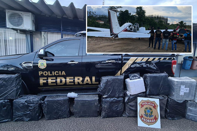 Polícia Federal e Força Aérea Brasileira interceptam aeronave carregada com 579 kg de cocaína em Rondônia - News Rondônia