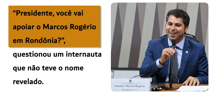 Em vídeo, Bolsonaro nega que vai apoiar Marcos Rogério nas Eleições de 2022 - News Rondônia