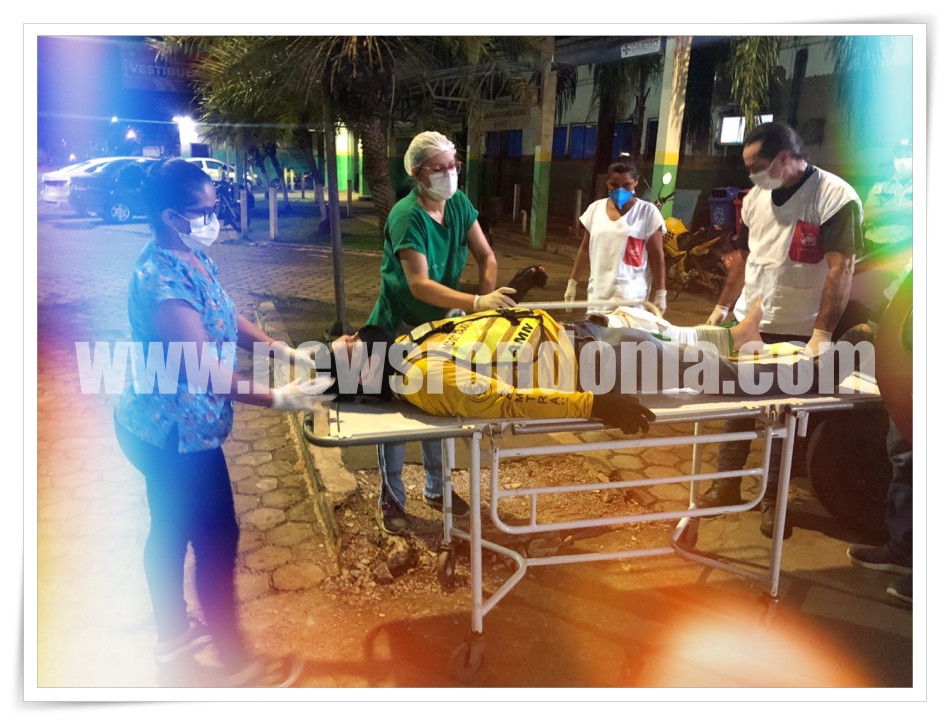 Mototaxista quase perde a perna ao colidir de frente com carro na zona sul da capital - News Rondônia