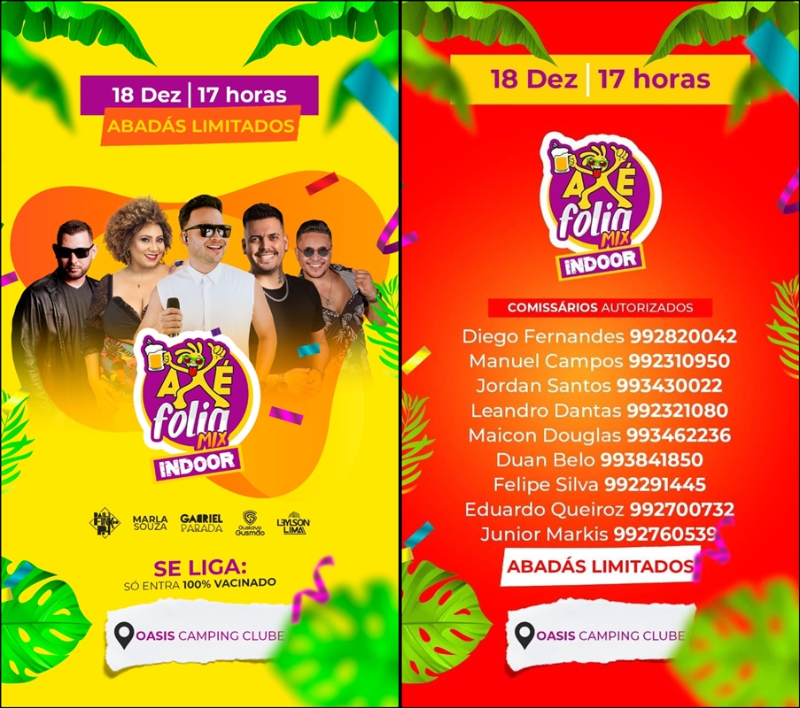 Cantor Gabriel Parada é atração principal do Axé Folia Mix Indoor no próximo sábado - News Rondônia