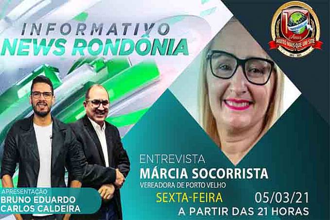 Vereadora Márcia Socorristas Animais é a convidada do programa Informativo News Rondônia desta sexta-feira (05) - News Rondônia