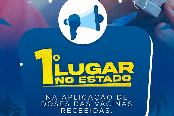 Primeiro Lugar: Jaru atinge marca de 96%,7% na aplicação das doses recebidas é o município que mais vacina contra o Coronavírus em Rondônia - News Rondônia