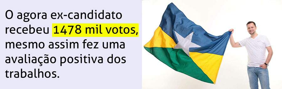 'NÃO TENHO PORQUE 'CHORAR'. SÓ AGRADECER A DEUS', DIZ JULIO OLIVAR AO AGRADECER ELEITORES - News Rondônia