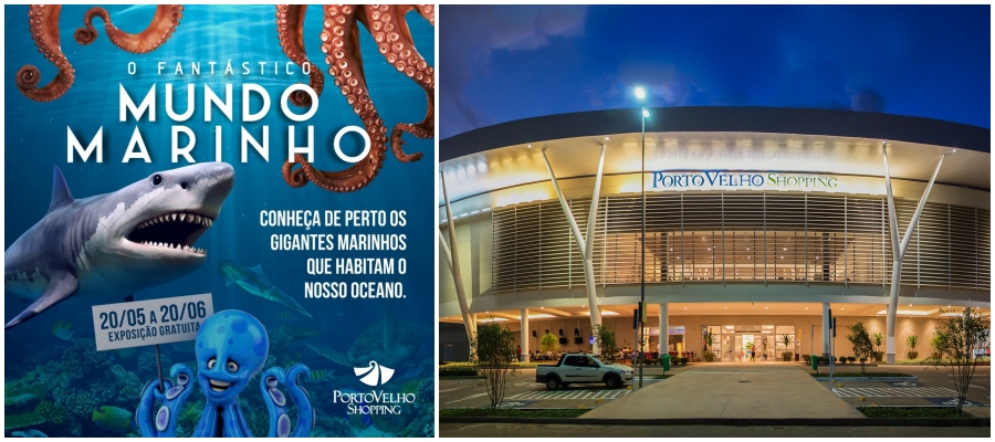 Inédito: exposição gratuita Mundo Marinho chega ao Porto Velho Shopping com réplicas robóticas realistas de animai - News Rondônia