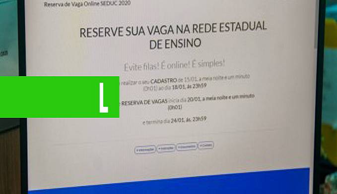 SECRETARIA ESTADUAL DE EDUCAÇÃO INFORMA DATAS PARA A RESERVA ONLINE DE VAGAS EM ESCOLAS ESTADUAIS - News Rondônia