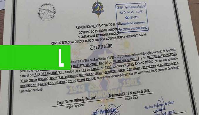 POLÍCIA CIVIL DESMANTELA QUADRILHA QUE FALSIFICAVA CERTIFICADOS DO ENSINO MÉDIO EM RO - News Rondônia
