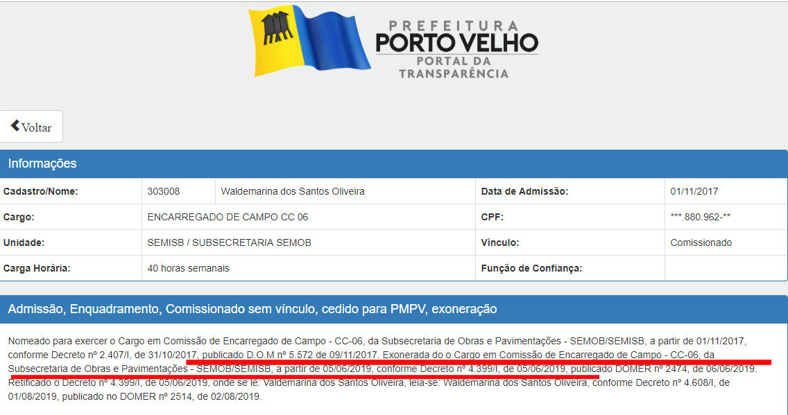 EX SERVIDORA COMISSIONADA DA PREFEITURA DE PORTO VELHO CONTINUA RECEBENDO SALÁRIO MESMO DEPOIS DE EXONERADA - News Rondônia