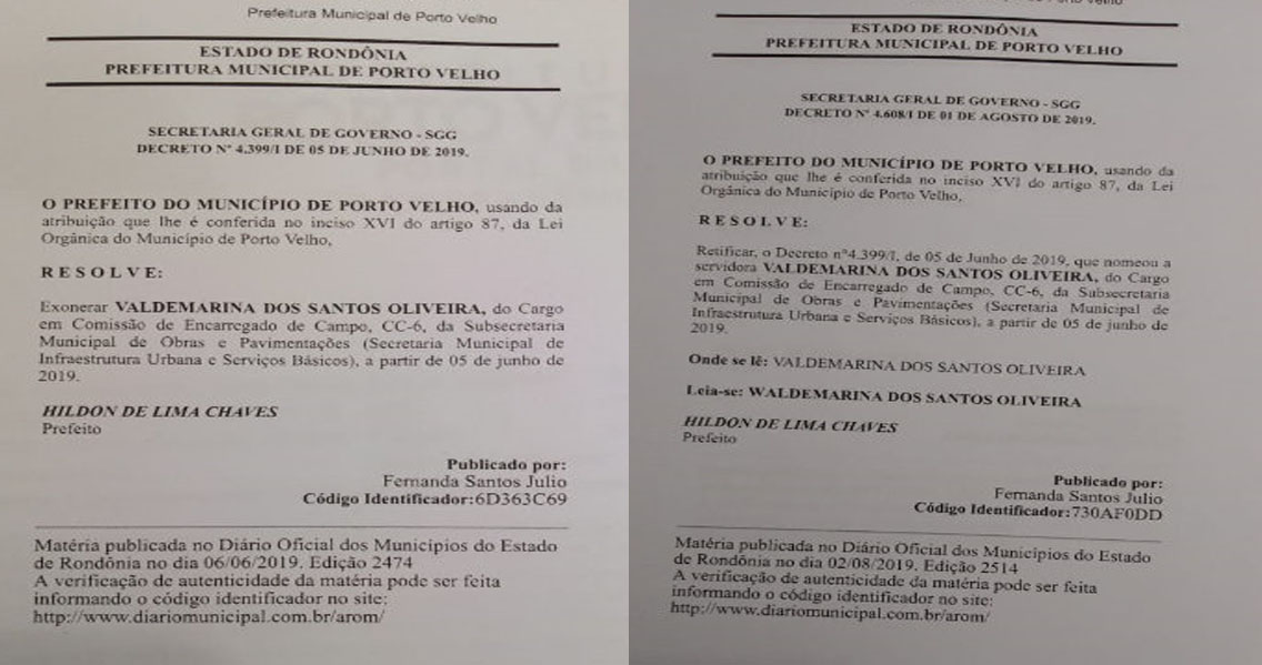 EX SERVIDORA COMISSIONADA DA PREFEITURA DE PORTO VELHO CONTINUA RECEBENDO SALÁRIO MESMO DEPOIS DE EXONERADA - News Rondônia