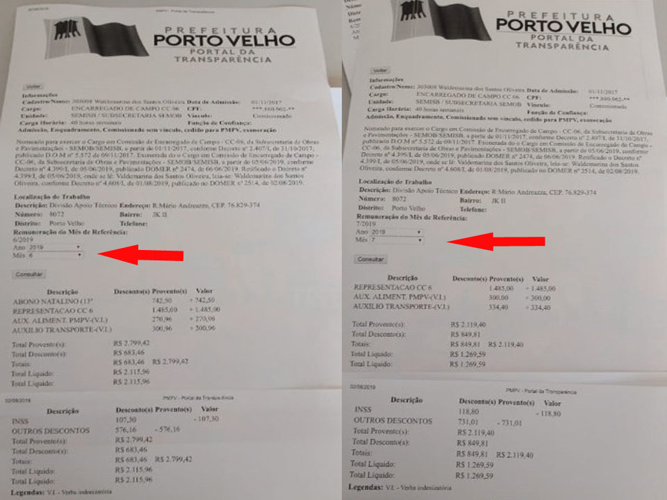 EX SERVIDORA COMISSIONADA DA PREFEITURA DE PORTO VELHO CONTINUA RECEBENDO SALÁRIO MESMO DEPOIS DE EXONERADA - News Rondônia