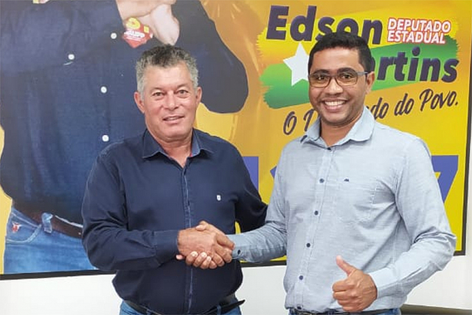 Edson Martins, recebe o vereador Eliel Marcos de Urupá - News Rondônia