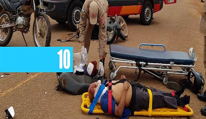 IDOSO FICA EM ESTADO GRAVE DURANTE COLISÃO FRONTAL ENTRE MOTOS NA ZONA LESTE - News Rondônia