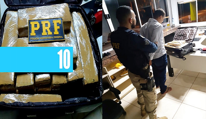 EM JI-PARANÁ, PRF PRENDE HOMEM TRANSPORTANDO TABLETES DE MACONHA - News Rondônia