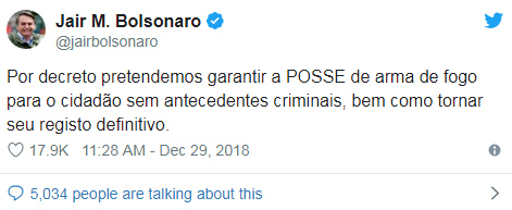 BOLSONARO VAI LIBERAR POSSE DE ARMA A CIDADÃO SEM ANTECEDENTE CRIMINAL - News Rondônia