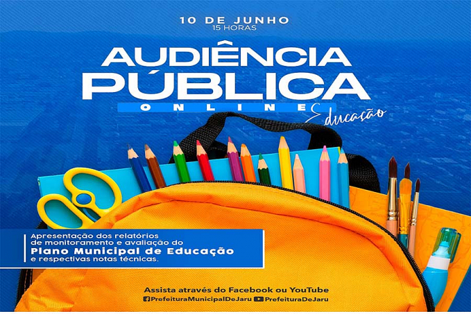 Secretaria de Educação de Jaru realiza audiência pública para apresentação de relatórios de monitoramento e avaliação do PME - News Rondônia