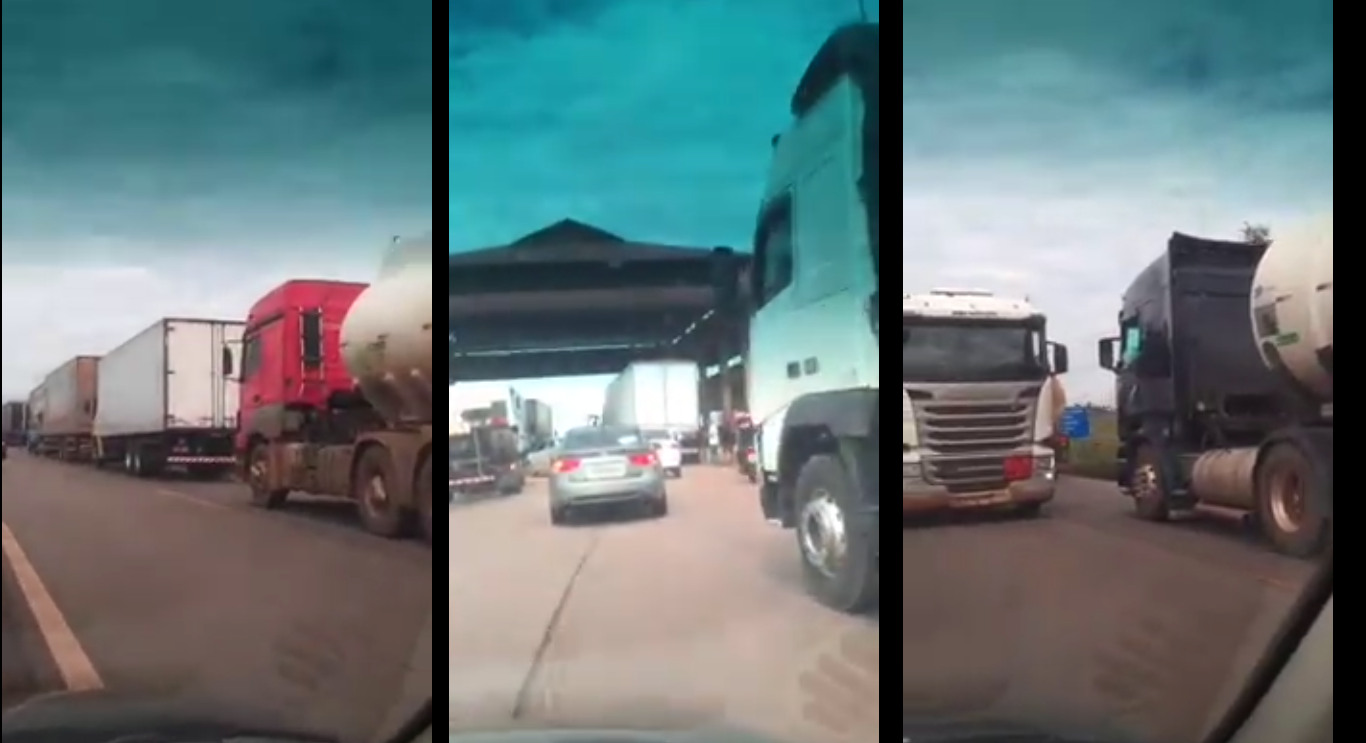 IMPRESSIONANTE: VÍDEO MOSTRA O ENGARRAFAMENTO DE CARRETAS QUE SAÍRAM DE RONDÔNIA PARA O ACRE - News Rondônia