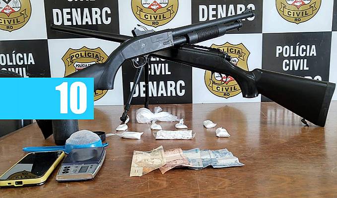 Denarc fecha boca de fumo e prende traficante deficiente com duas réplicas de armas de fogo usada em assaltos - News Rondônia