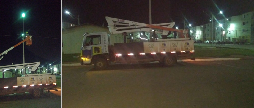 Emdur atende pedido do vereador Márcio Pacele e conclui reparos nos pontos de iluminação pública no residencial Porto Belo II - News Rondônia