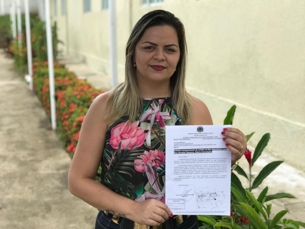 RUA GERALDO SIQUEIRA- VEREADORA ADA DANTAS SOLICITA RECAPEAMENTO PARA CRUZAMENTO NA ZONA SUL - News Rondônia