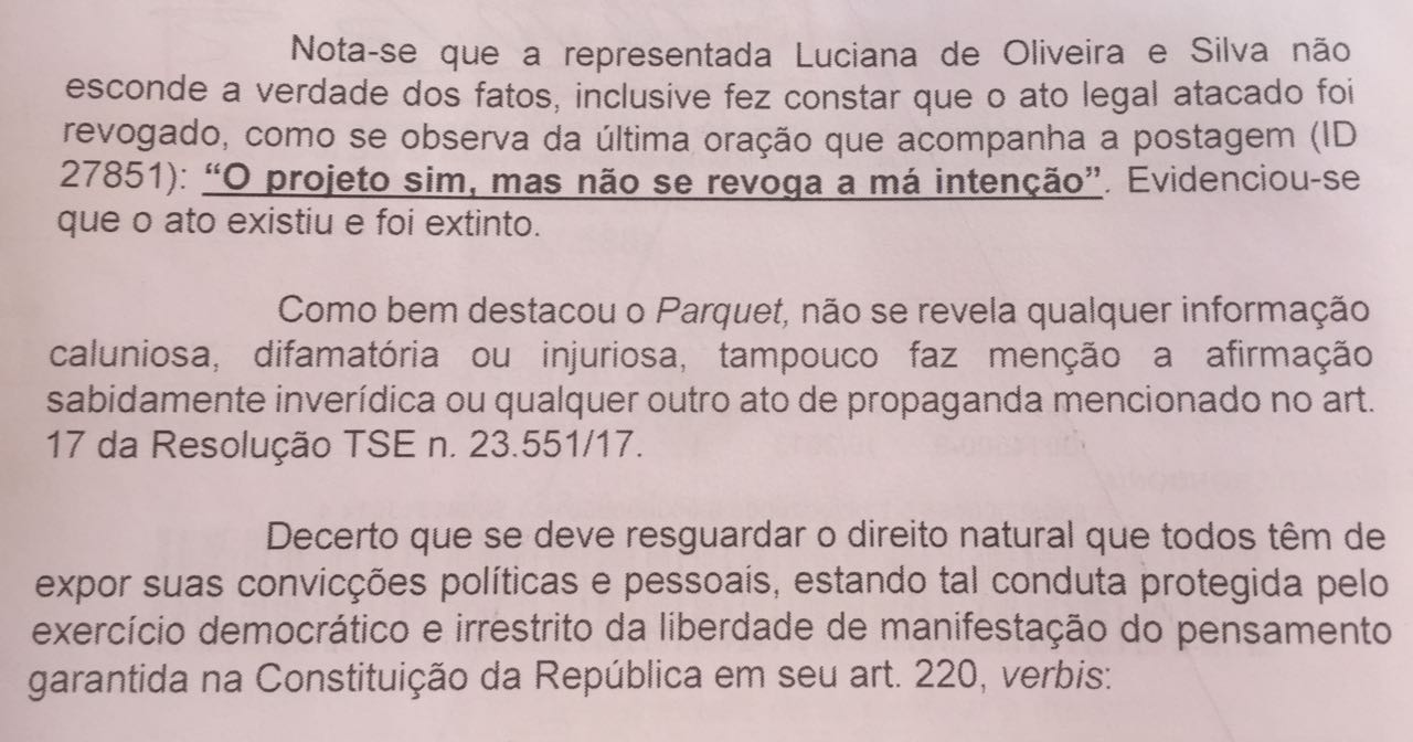 TRE/RO: LUCIANA OLIVEIRA NÃO PRATICOU FAKE NEWS AO LEMBRAR AUXÍLIO-ALIMENTAÇÃO QUE DEPUTADOS APROVARAM E REVOGARAM - News Rondônia