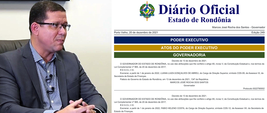 Governador mira na Secretaria de Finanças e na Superintendência de Contabilidade: Vão iniciar 2022 com mudanças - News Rondônia