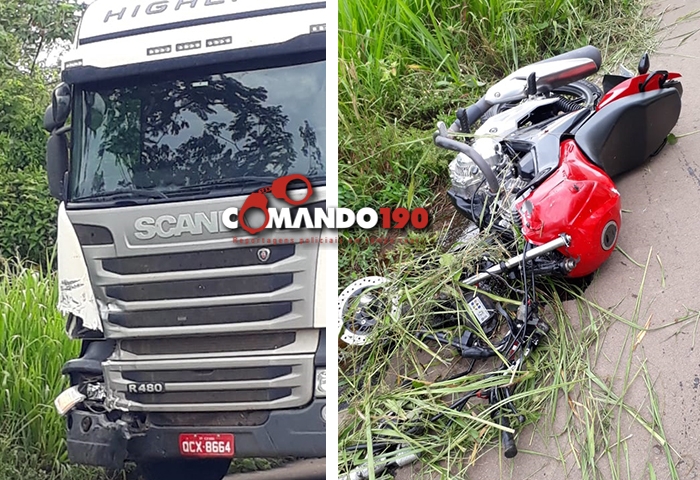 MOTOCICLISTA MORRE APÓS BATER DE FRENTE COM CARRETA NA BR 364 - News Rondônia
