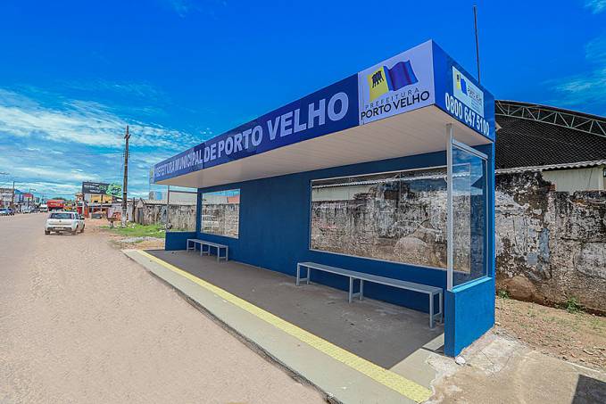 PROTEÇÃO - Prefeitura instala abrigo para usuários do transporte coletivo na zona Sul - News Rondônia