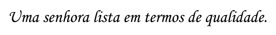 Uma senhora lista em termos de qualidade.