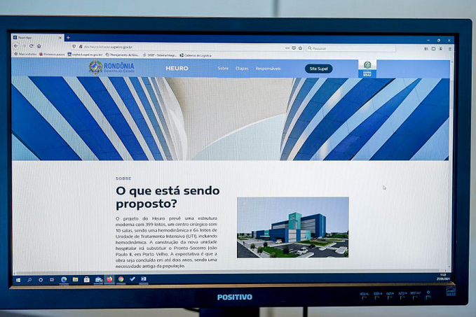 TRANSPARÊNCIA - Governo lança portal do novo Heuro para dar transparência ao processo de implantação do projeto em Rondônia - News Rondônia