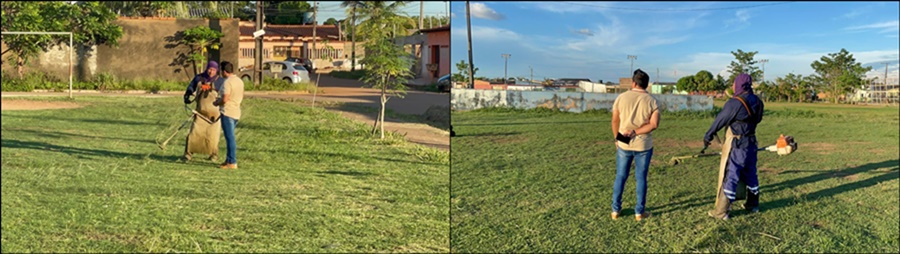 Vereador Edmilson Dourado fiscaliza serviços de limpeza em campo na Zona Sul - News Rondônia