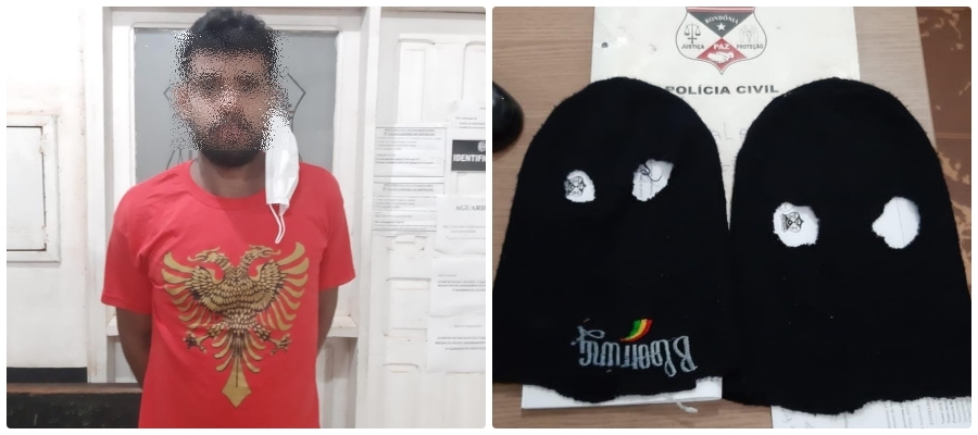 OPERAÇÃO HORUS: Foragido da justiça é preso com máscaras usadas em assalto a banco em RO - News Rondônia