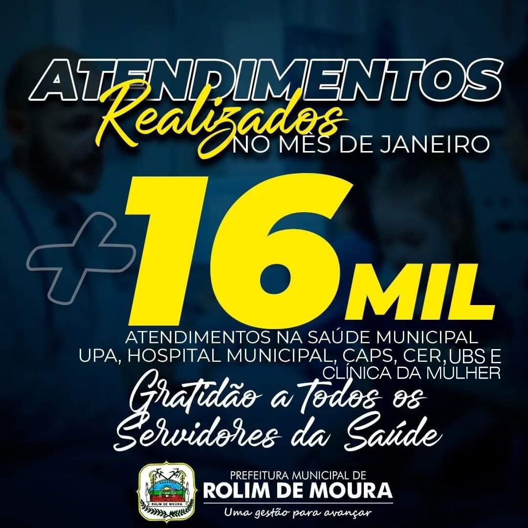 Saúde pública realizou mais de 16 mil atendimentos durante o mês de Janeiro em Rolim de Moura - News Rondônia