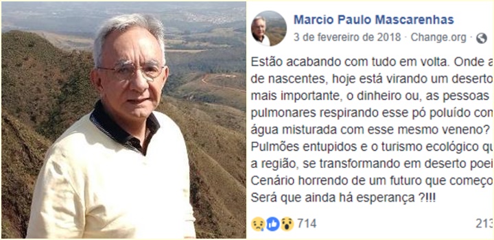 DONO DE POUSADA MORTO EM BRUMADINHO FEZ DESABAFO CONTRA BARRAGEM HÁ 1 ANO - News Rondônia