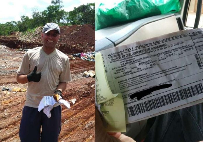Gari acha boleto e dinheiro em lixão e paga a conta - News Rondônia