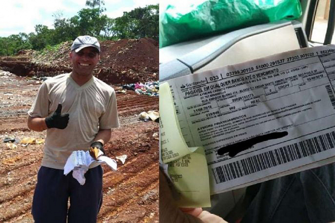 Gari acha boleto e dinheiro em lixão e paga a conta - News Rondônia