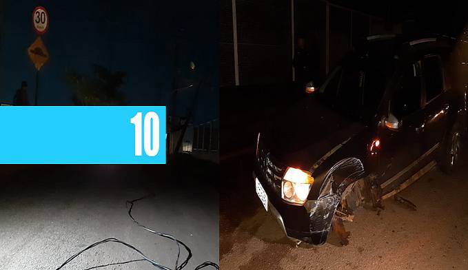 MOTORISTA FOGE APÓS DERRUBAR POSTE E DEIXAR BAIRRO DA ZONA LESTE SEM ENERGIA - News Rondônia