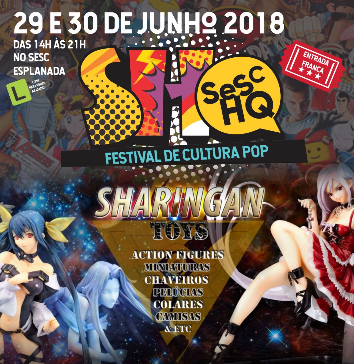 FESTIVAL DE CULTURA POP SESC HQ, ACONTECE 29 E 30 - News Rondônia