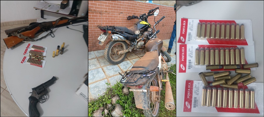 Foragido e comparsas são presos com armas, droga, munições e objetos roubados em distrito de Porto Velho - News Rondônia