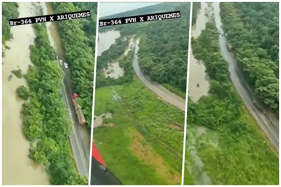 Bombeiros acrianos vão auxiliar em trecho alagado da BR-364, com a subida do Jamari - News Rondônia
