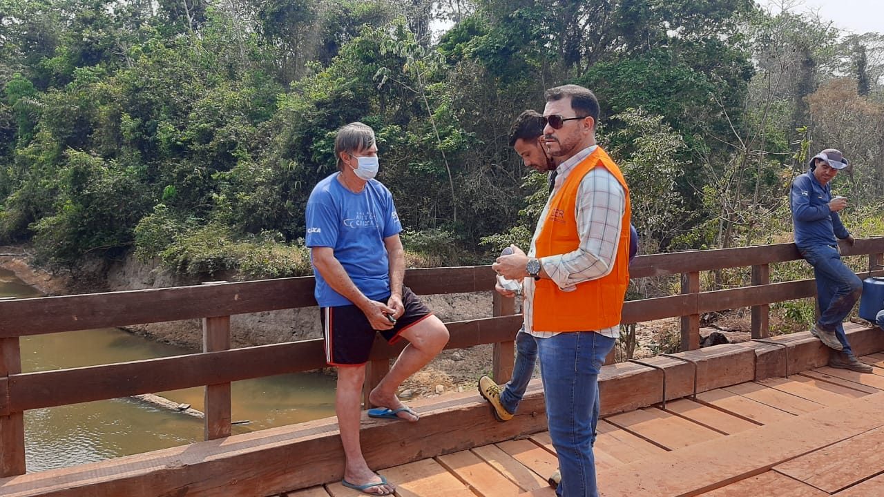 Obra de reconstrução da ponte sobre o rio Novo Mundo é finalizada pela Regional do DER em Alvorado do Oeste - News Rondônia
