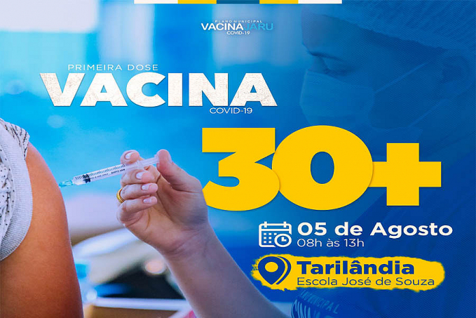 Vacinação de pessoas maiores de 30 anos contra o Coronavírus em Tarilândia acontece nesta quinta-feira - News Rondônia