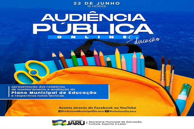 Secretaria de Educação de Jaru realiza audiência pública para apresentação da segunda parte dos relatórios de monitoramento e avaliação do PME - News Rondônia