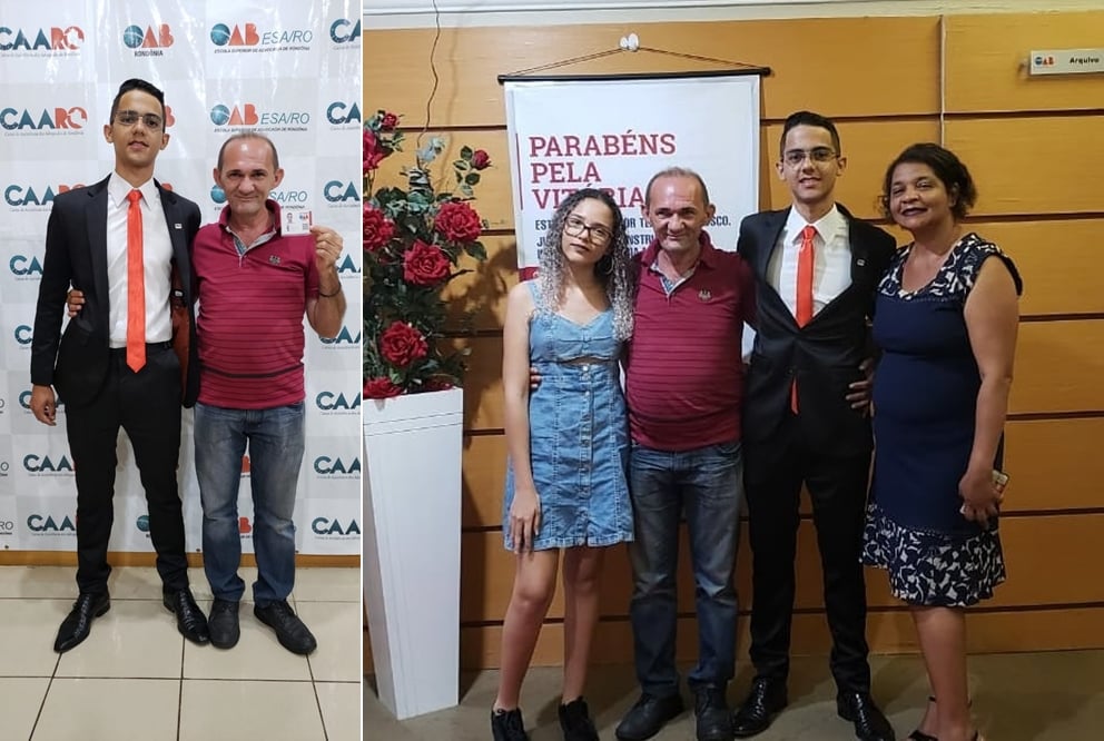 FILHO DE GARI SE TORNA ADVOGADO AOS 22 ANOS E EMOCIONA A FAMÍLIA - News Rondônia