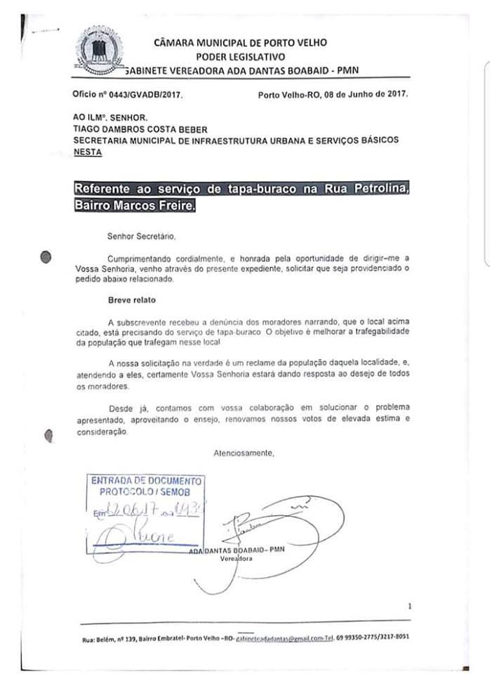 RUA PETROLINA: APÓS COBRANÇAS DE VEREADORA ADA DANTAS, OBRAS SÃO RETOMADAS PELA PREFEITURA - News Rondônia