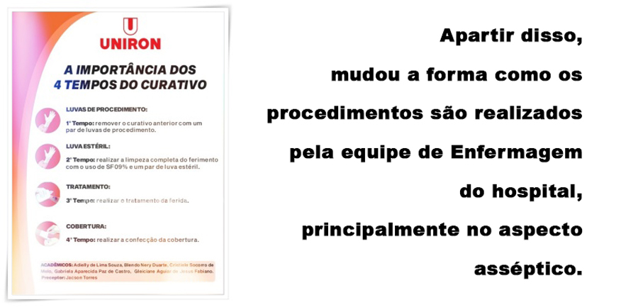 UNIRON: Acadêmicos de Enfermagem orientam sobre a importância dos 4 tempos do curativo em hospital privado - News Rondônia