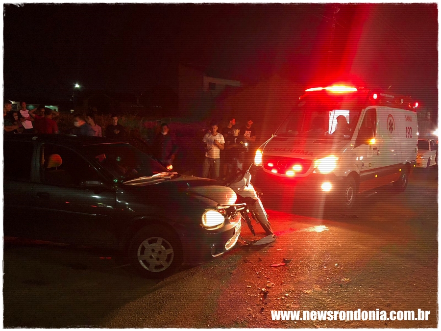 Motociclista fica gravemente ferida após colidir contra carro que avançou preferencial - News Rondônia