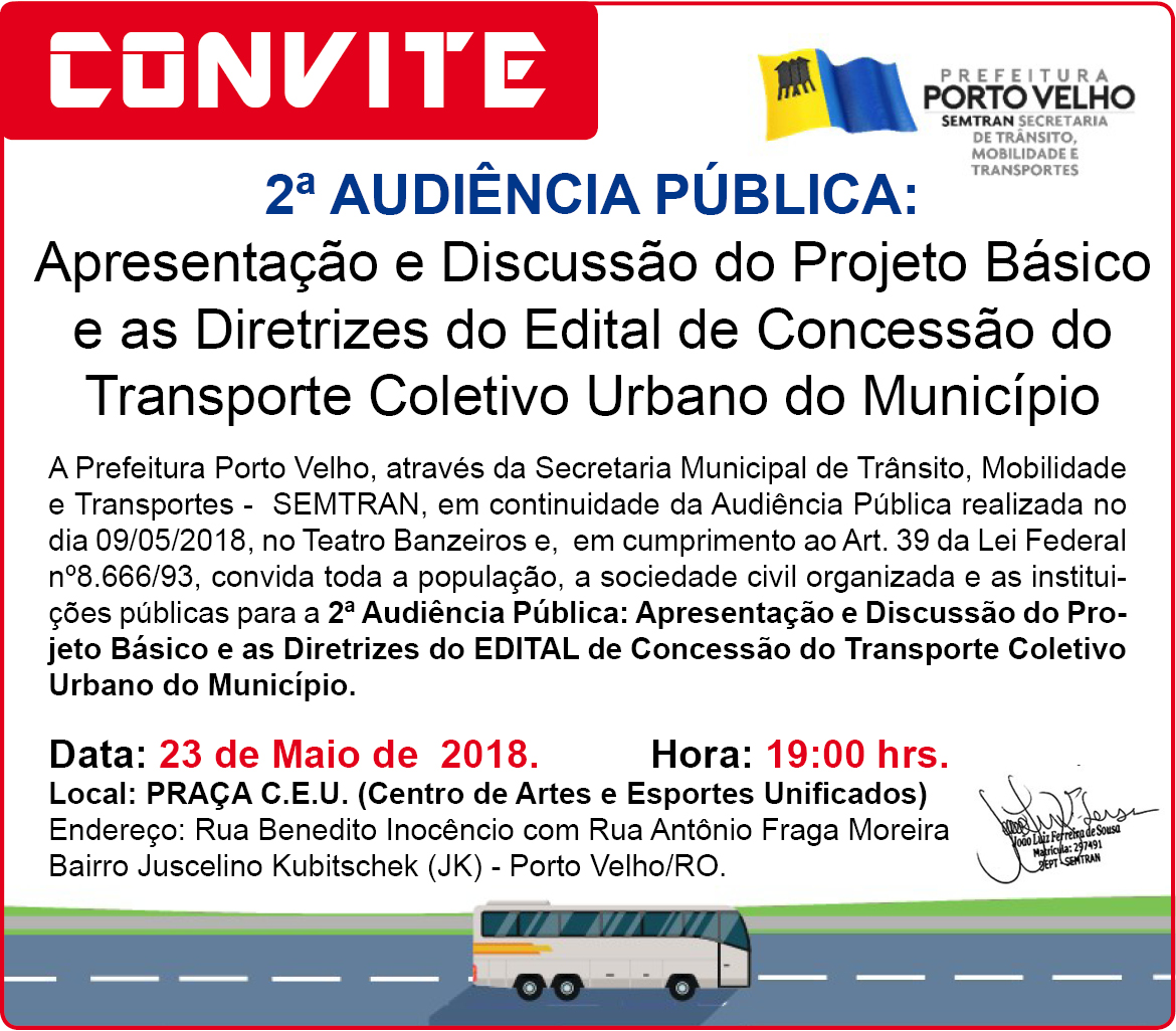TRANSPORTE COLETIVO: POPULAÇÃO ESTÁ CONVIDADA PARA MAIS UMA AUDIÊNCIA NO PRÓXIMO DIA 23 - News Rondônia