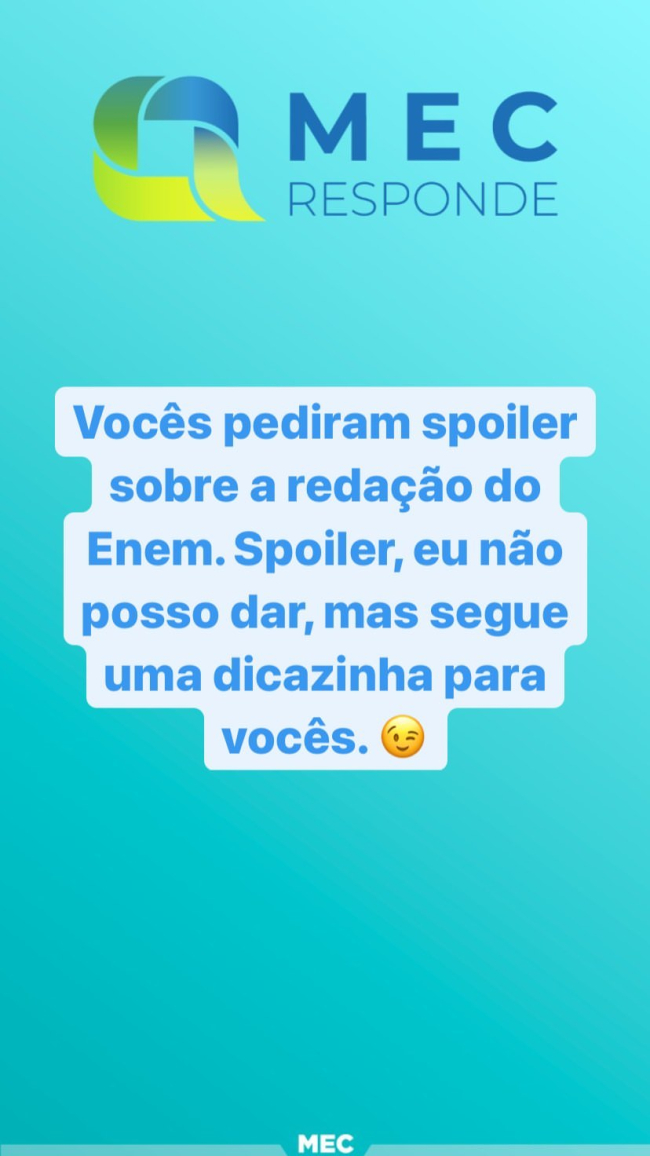 Enem: em rede social, MEC dá pistas sobre possível tema da redação - News Rondônia
