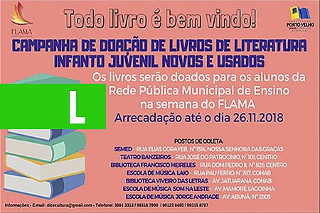 SEMED PROMOVE CAMPANHA DOE SONHOS PARA ARRECADAÇÃO DE LIVROS - News Rondônia