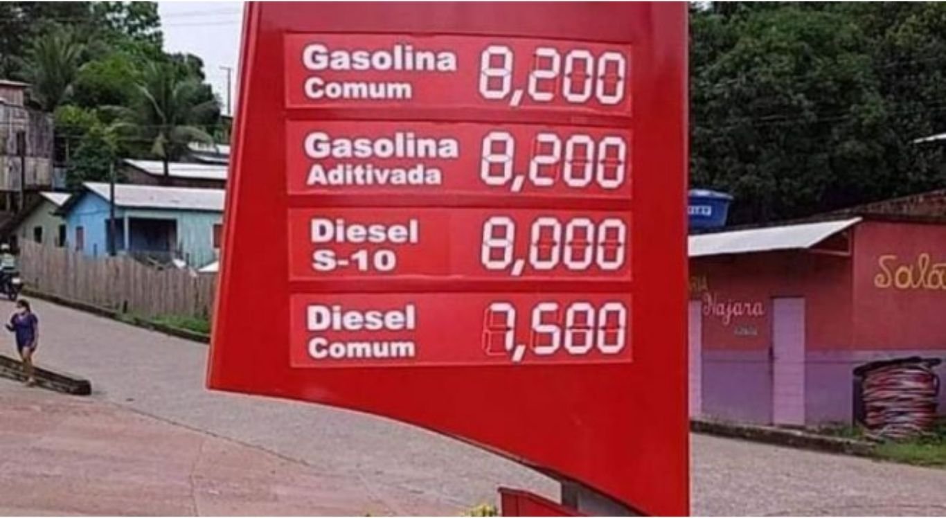 Gasolina tem ultrapassado os R$ 8,00 o litro em cidades do Acre - News Rondônia